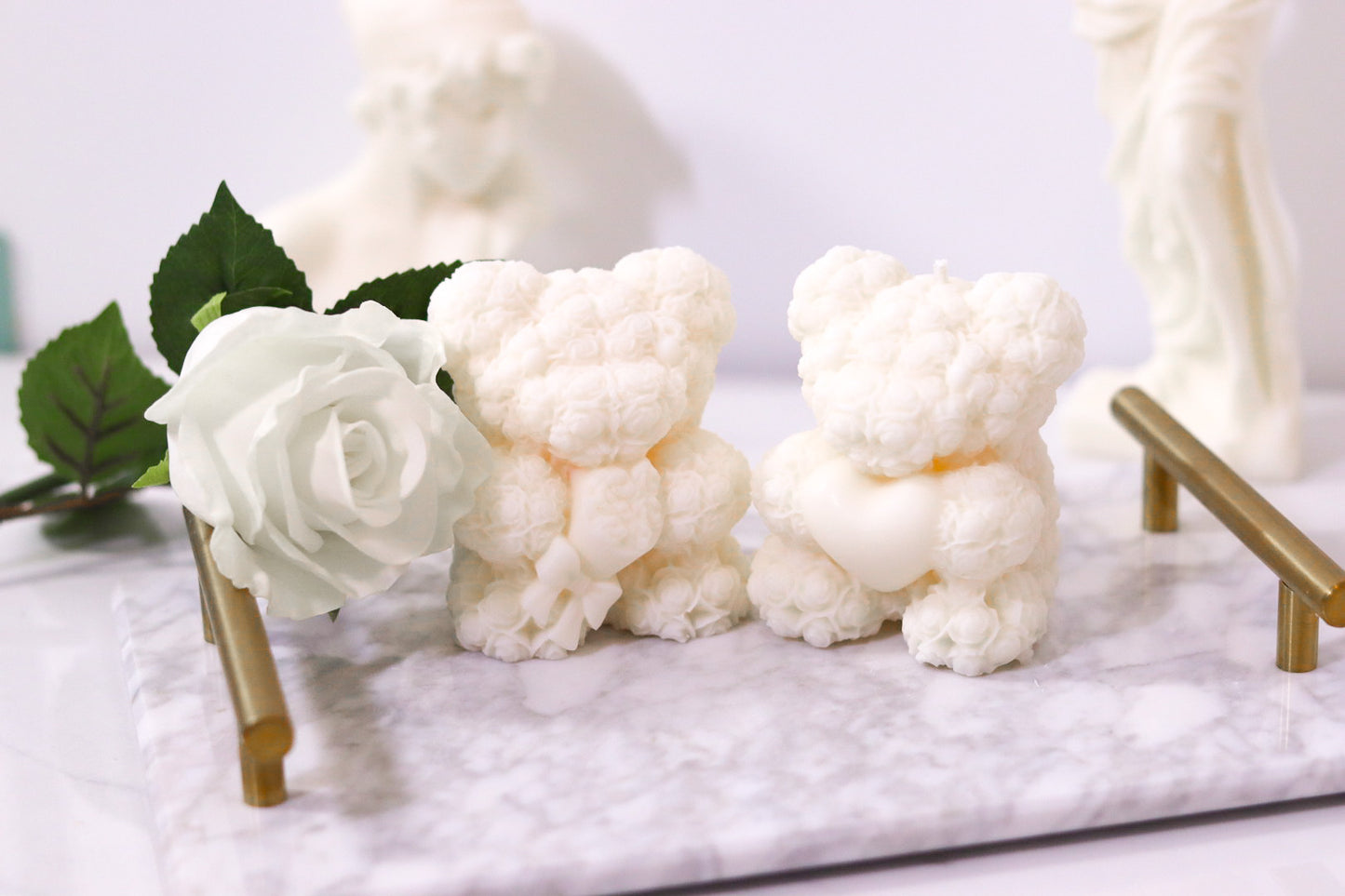 Rose Bear Candle Set (Medium)