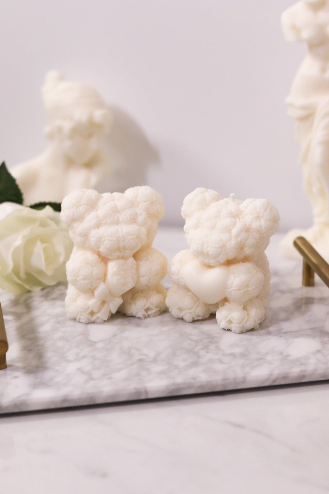 Rose Bear Candle Set (Medium)