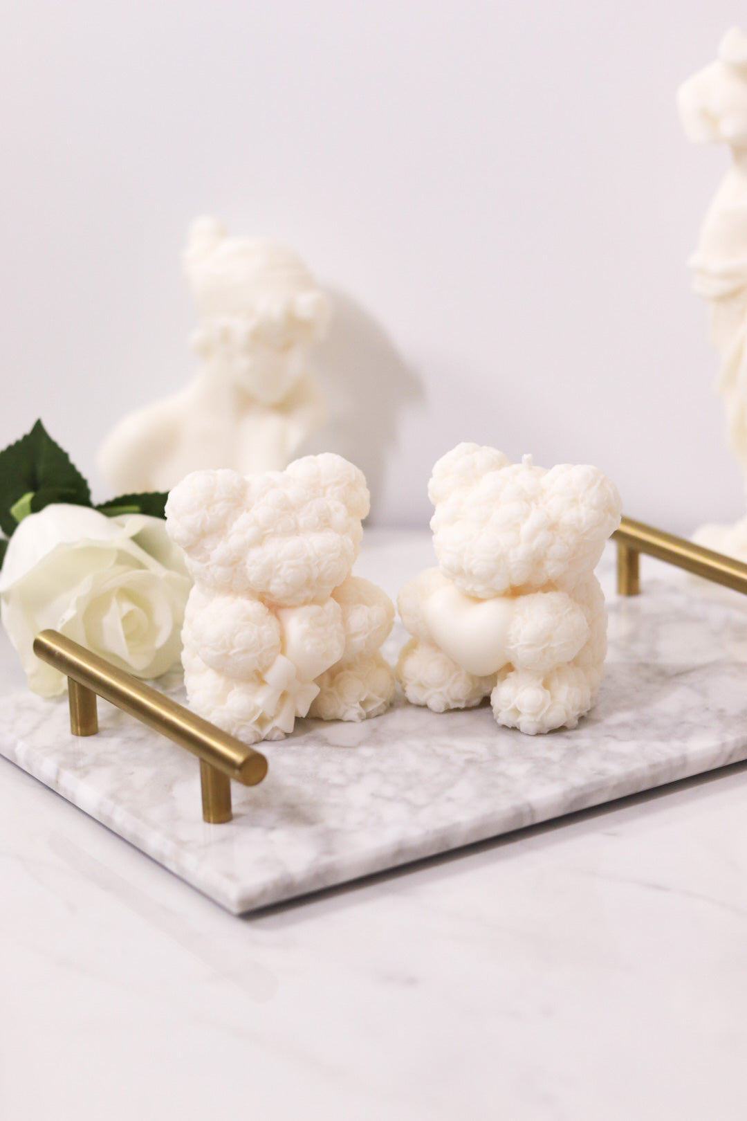 Rose Bear Candle Set (Medium)