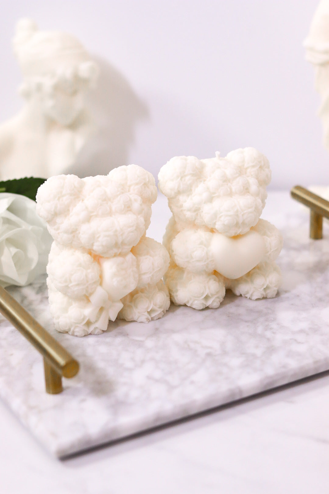 Rose Bear Candle Set (Medium)