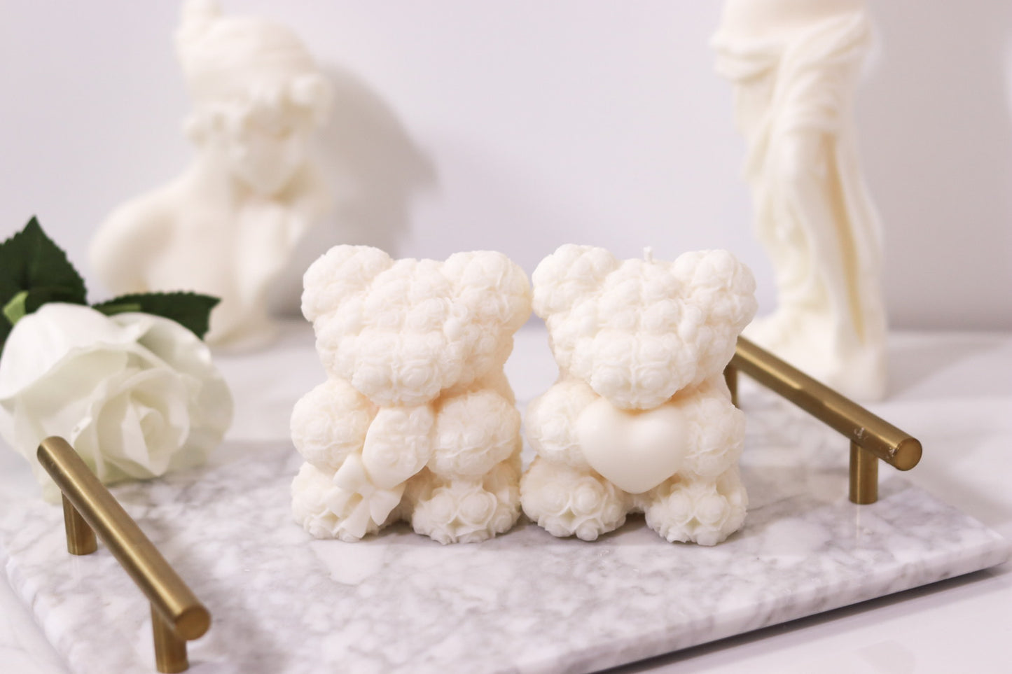 Rose Bear Candle Set (Medium)