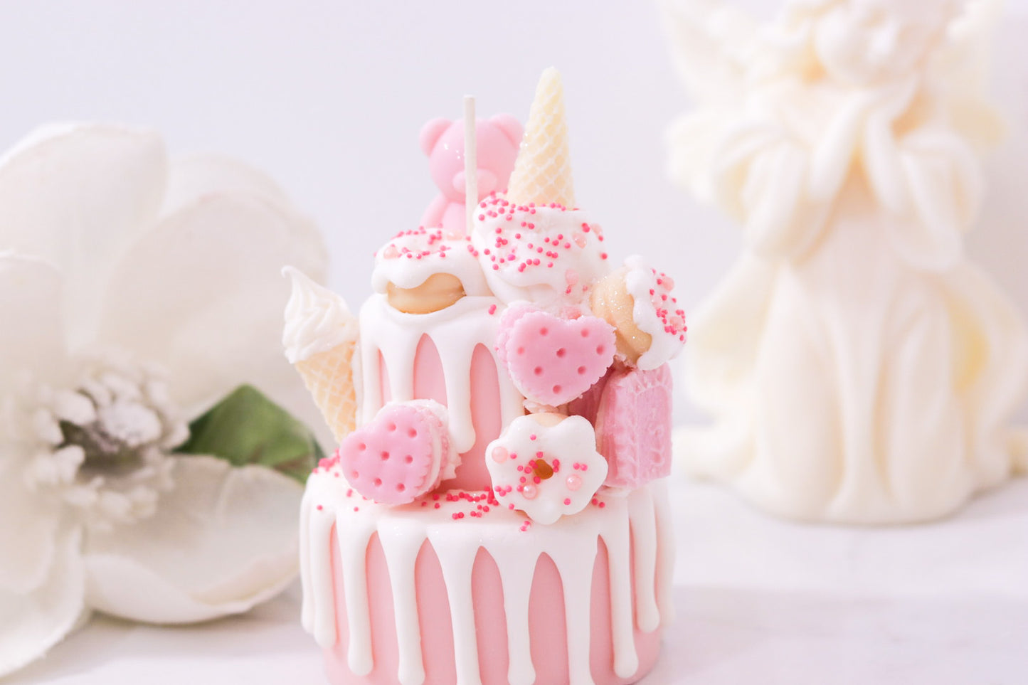 Decorative Two-Tier Cake Candle