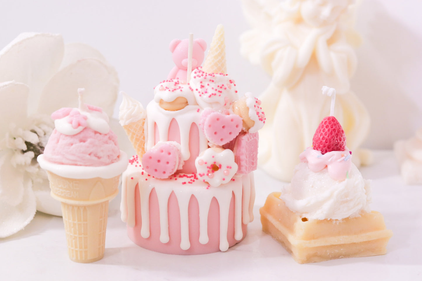Decorative Two-Tier Cake Candle