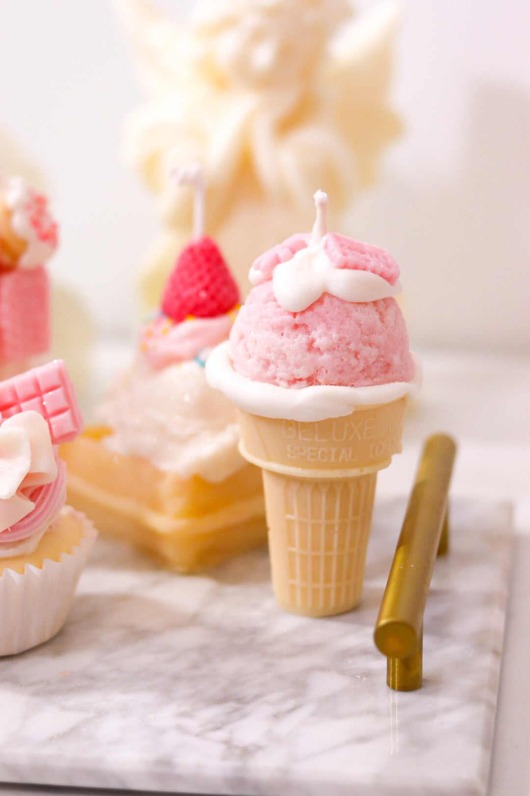 Decorative Ice Cream Cone Candle