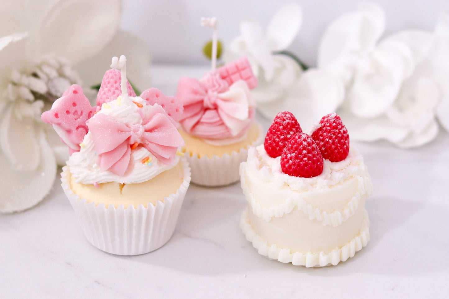 Strawberry Cake Candle