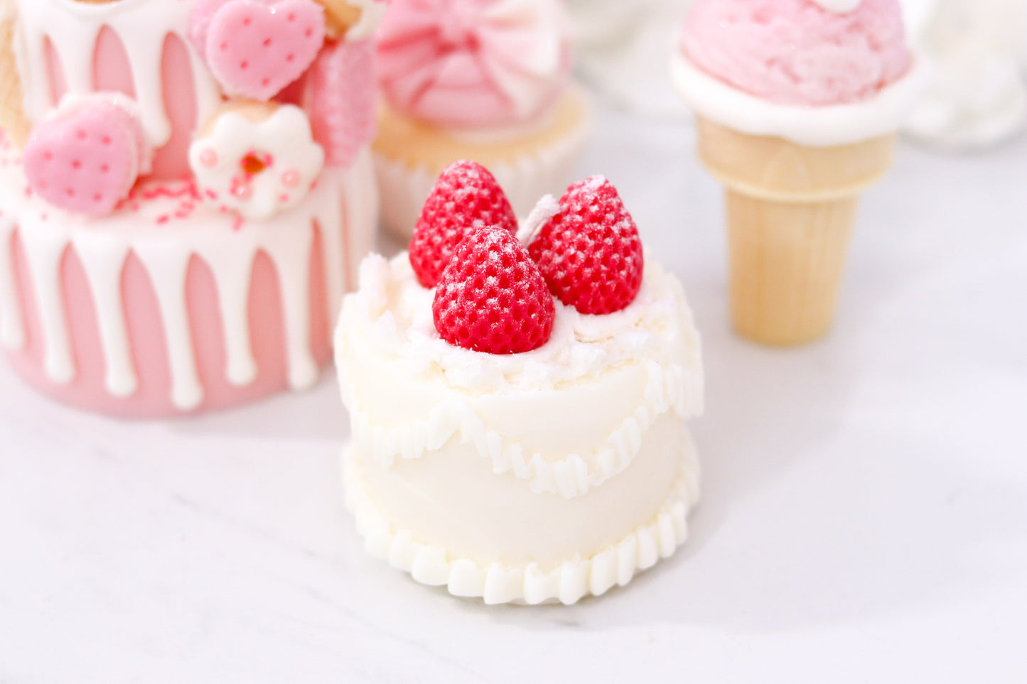 Strawberry Cake Candle