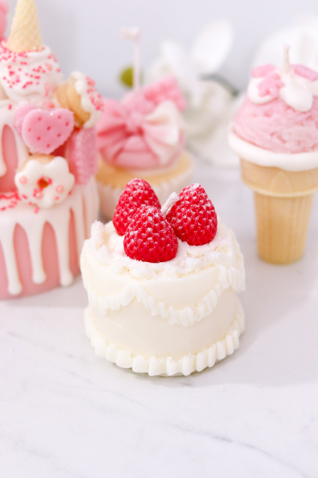 Strawberry Cake Candle