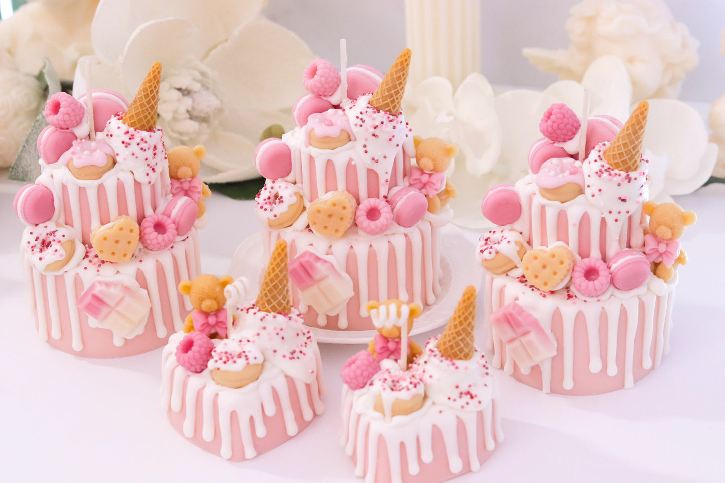 Decorative Two-Tier Cake Candle