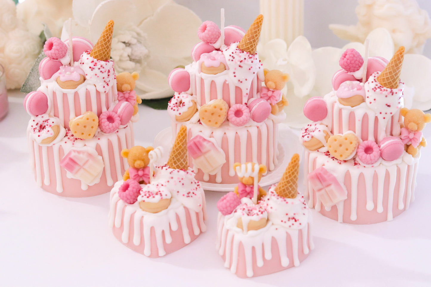 Decorative Two-Tier Cake Candle