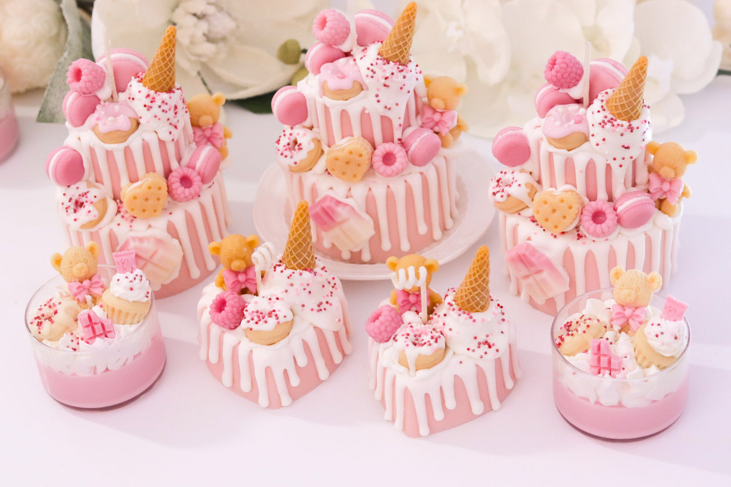 Decorative Two-Tier Cake Candle