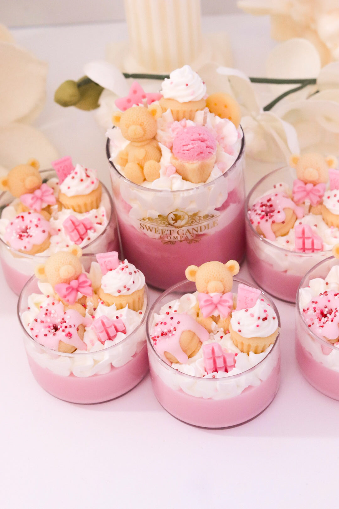 Mini Bear Dessert Candle