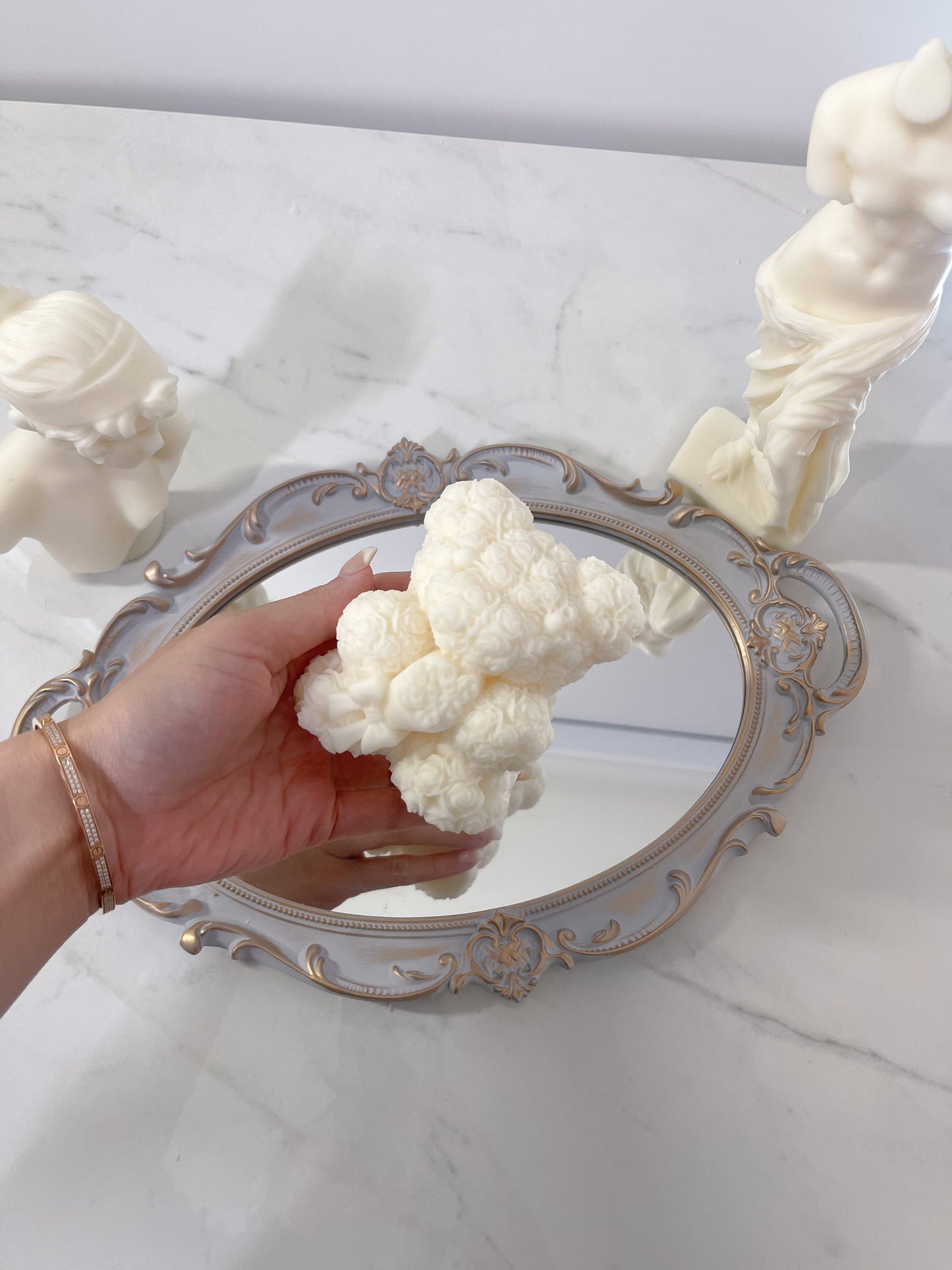 Rose Bear Candle Set (Medium)