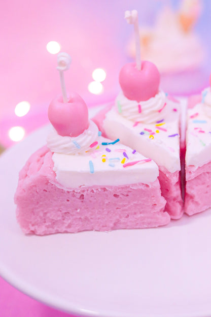Decorative Frosted Cake Slice Candle