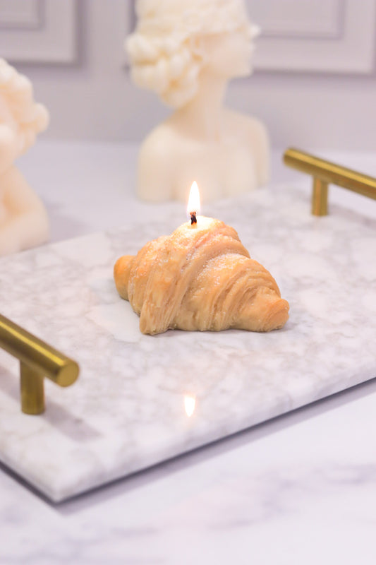 Croissant Pastry Candle (set of 3)