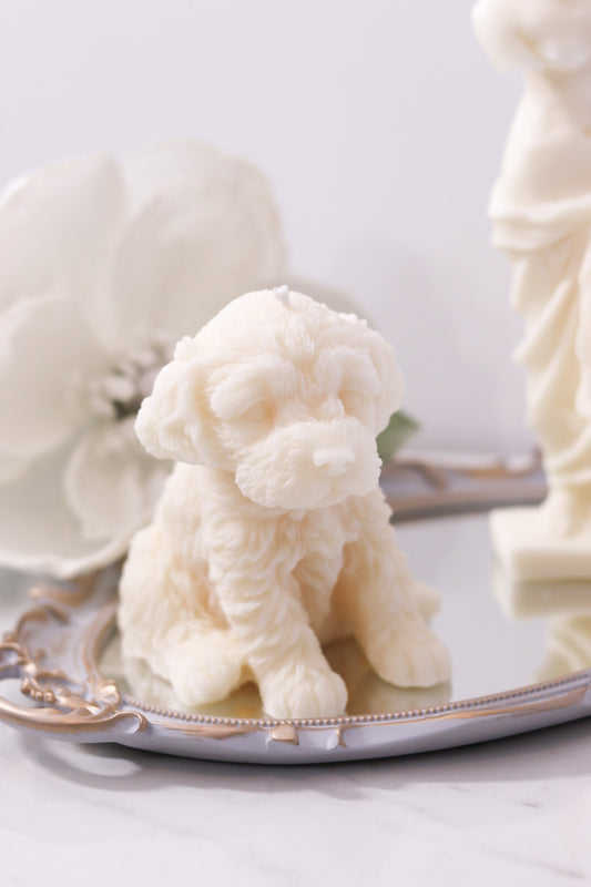 Adorable Puppy Candle
