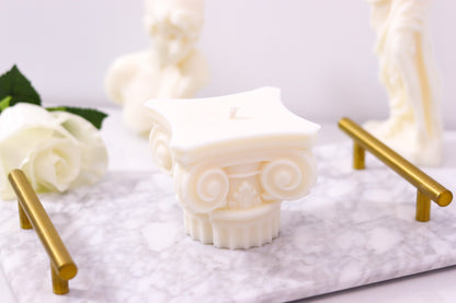 Elegant Roman Column Candle