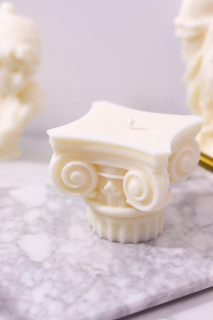Elegant Roman Column Candle