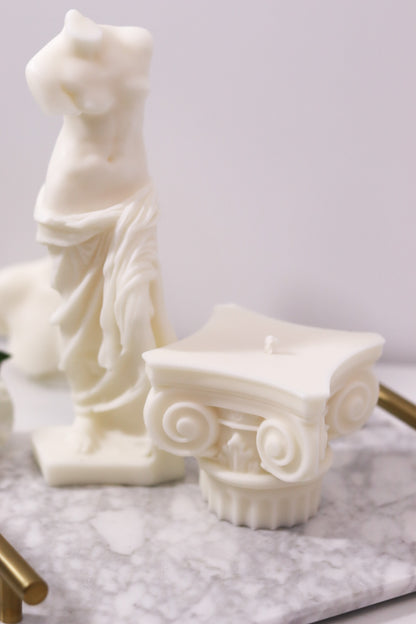Elegant Roman Column Candle