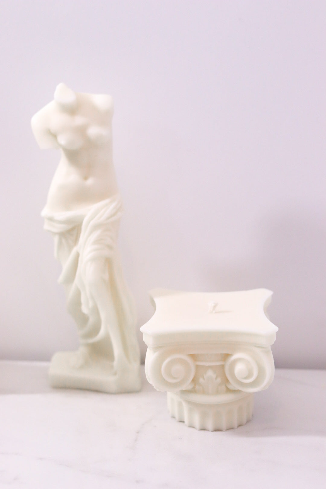 Elegant Roman Column Candle