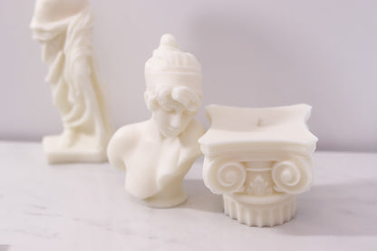 Elegant Roman Column Candle