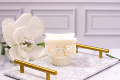 Elegant Roman Column Candle