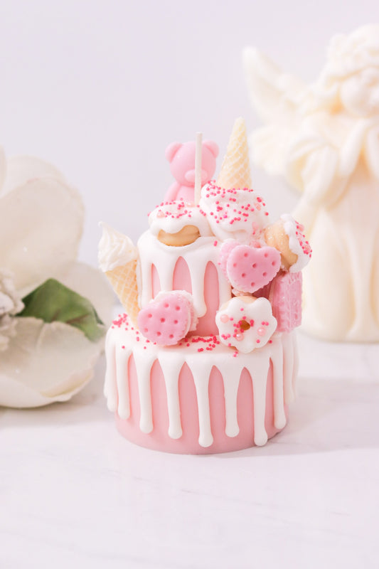 Decorative Two-Tier Cake Candle