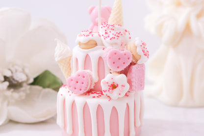 Decorative Two-Tier Cake Candle