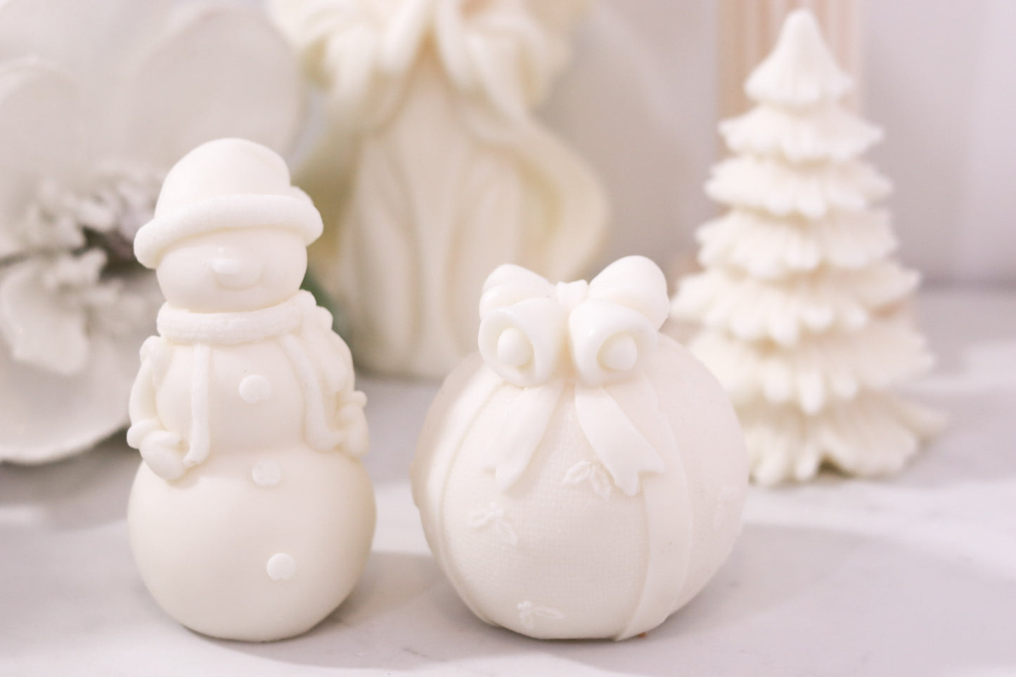 Christmas Snowman Candle
