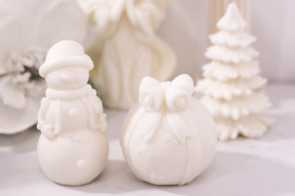 Christmas Snowman Candle