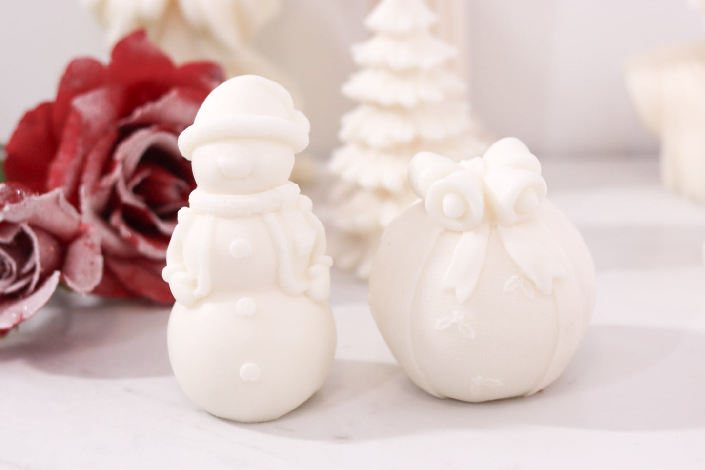 Christmas Snowman Candle