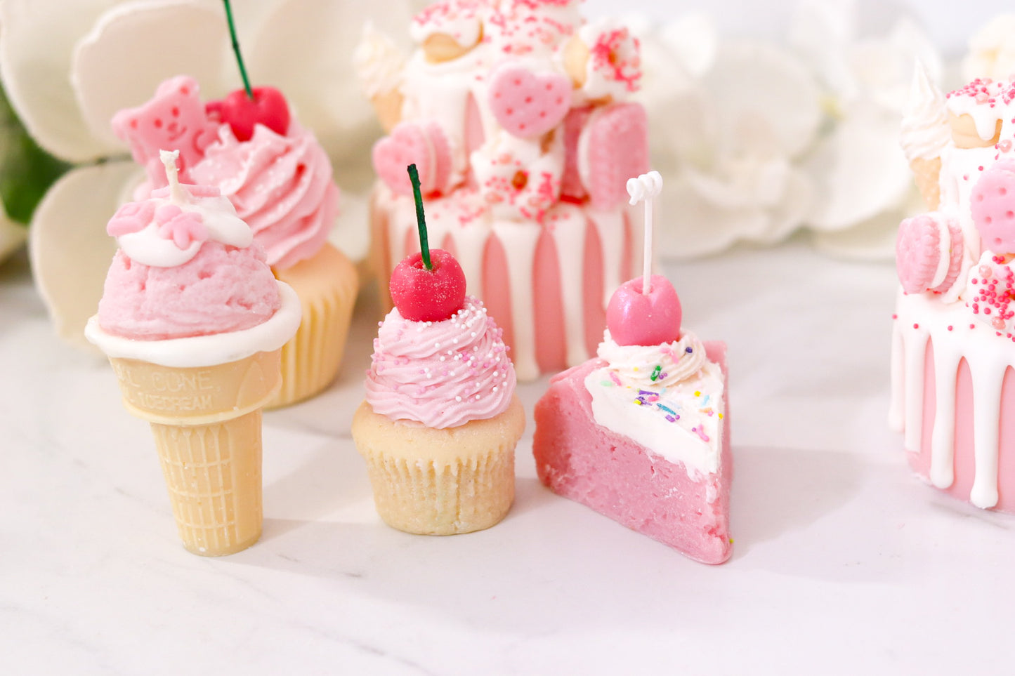 Decorative Mini Cupcake Candle (Red Cherry)