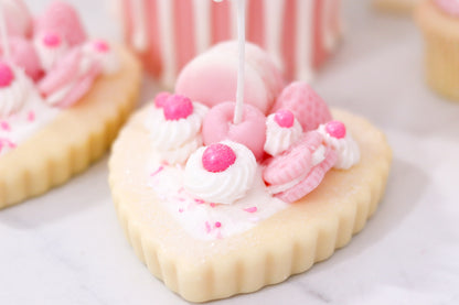 Decorative Tart Dessert Candle (Pink)