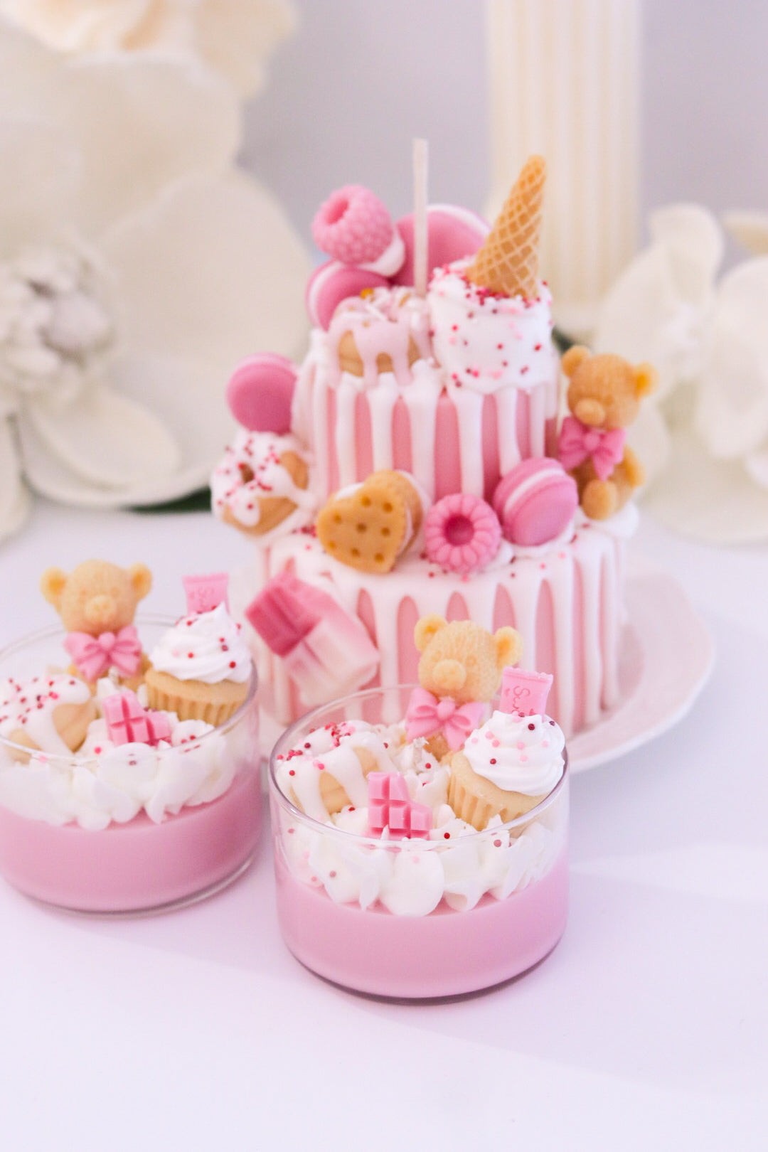 Mini Bear Dessert Candle
