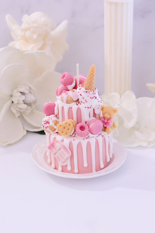 Decorative Two-Tier Cake Candle
