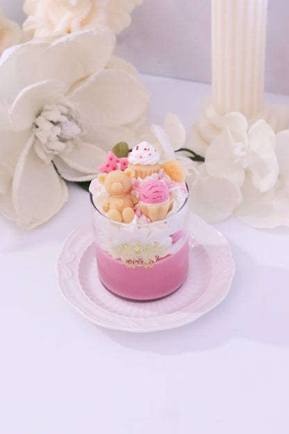 Pink Sugar Dessert Candle