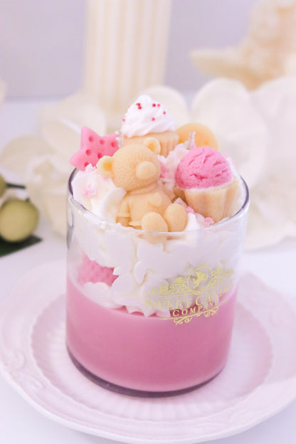 Pink Sugar Dessert Candle
