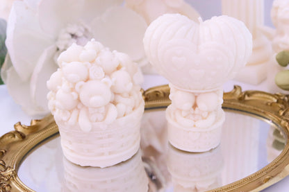 Heart Air Balloon Bears Candle