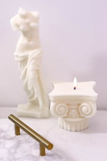 Elegant Roman Column Candle
