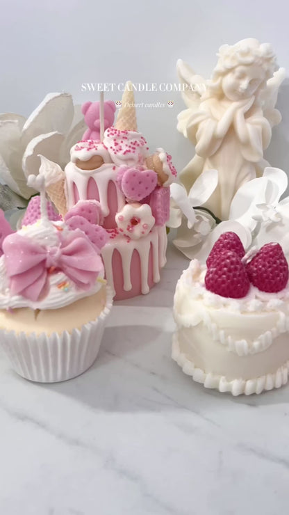 Strawberry Cake Candle