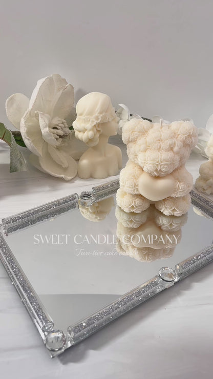 Decorative Two-Tier Cake Candle (Pink Cream)