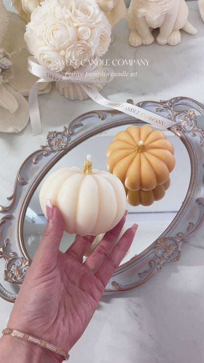 Festive Pumpkin Candle Set